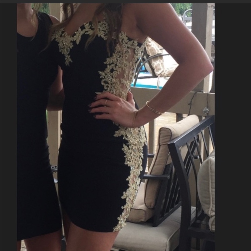 Black short dress